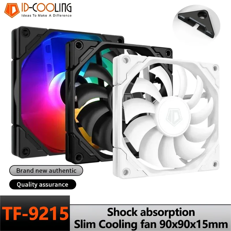ID-COOLING TF-9215 PC Case Fan 4PIN PWM 9CM Fan 800-2000RPM Hydraulic Bearing Computer Cooling Silent Fan
