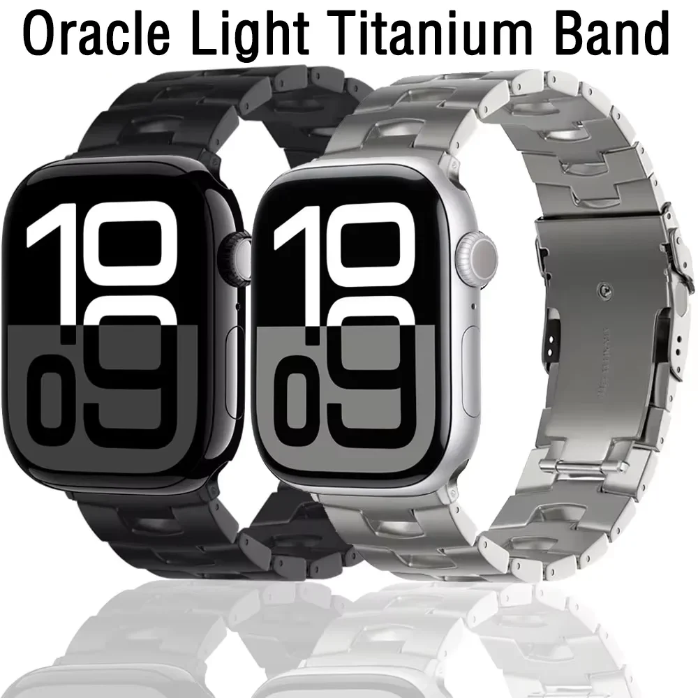 

Титановый ремешок Oracle Light для Apple Watch 10 9 8 7 6 5 4 42 мм 46 мм 45 мм 41 мм 40 мм 44 мм Ремешок Apple Watch Ultra 2 49 мм Браслет
