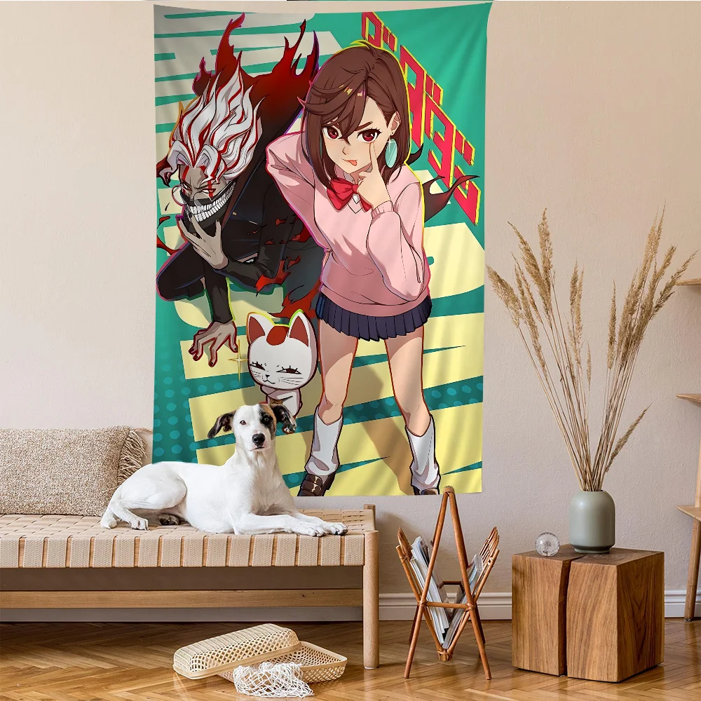 

MINISO West Mia style wall hanging mandala wall art decoration Japanese anime cute cartoon color tapestry wall hanging wave