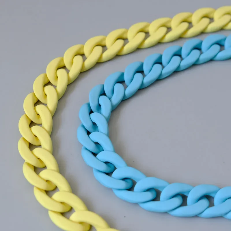 Neue modische Damenhandtaschen-Accessoire-Kette, mattgrüne Harz-Kette, mattierter Umhängegurt, luxuriöse Schultertaschen-Ketten für Damen – Detail 8