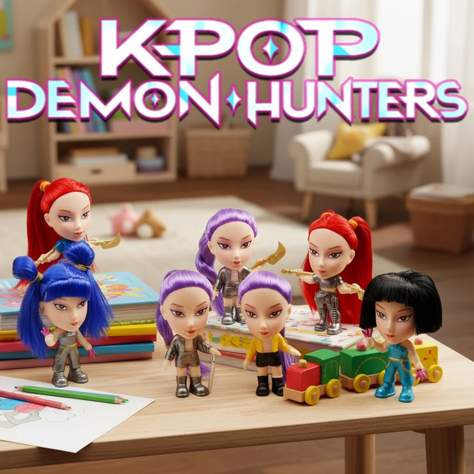 Figurka Anime Kpop Demon Hunters Model Zabawka Kreskówka Gadżety Gamingowe Dekoracja Biurka Kolekcja Figurka Akcji Model Lalka Zabawki