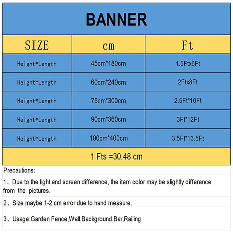 60x240cm Banner personalizzato arazzo bandiera stampata in poliestere Garage o all\'aperto per la decorazione