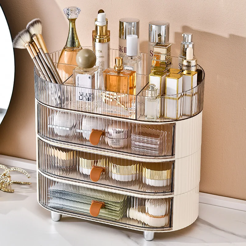 Cosmetics Storage Box, Dustproof, Large-capacity, High-value Lipstick StorageBox, Desktop Dresser, Skin Care Product Rack.