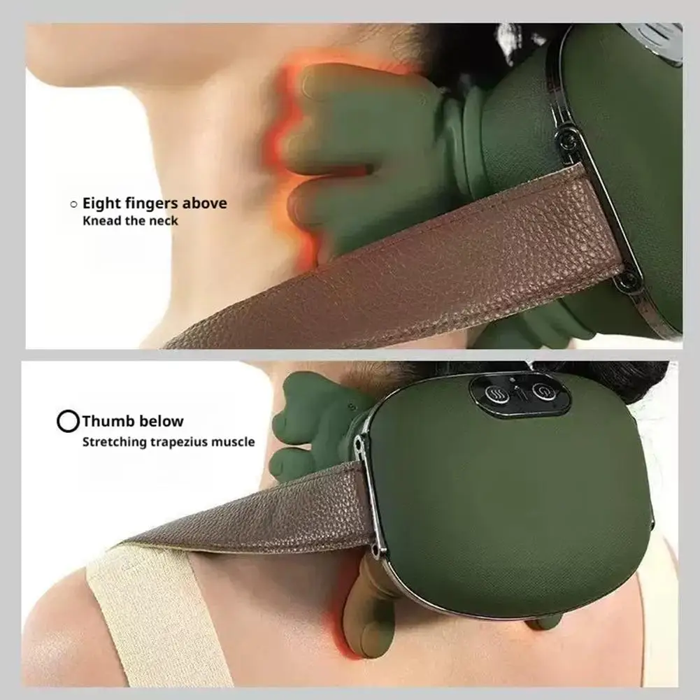 4D بيونيك الرقبة الكتف مدلك تسخين كهربائي العجن فرك جهاز تدليك محمول لظهر الخصر الساق #6