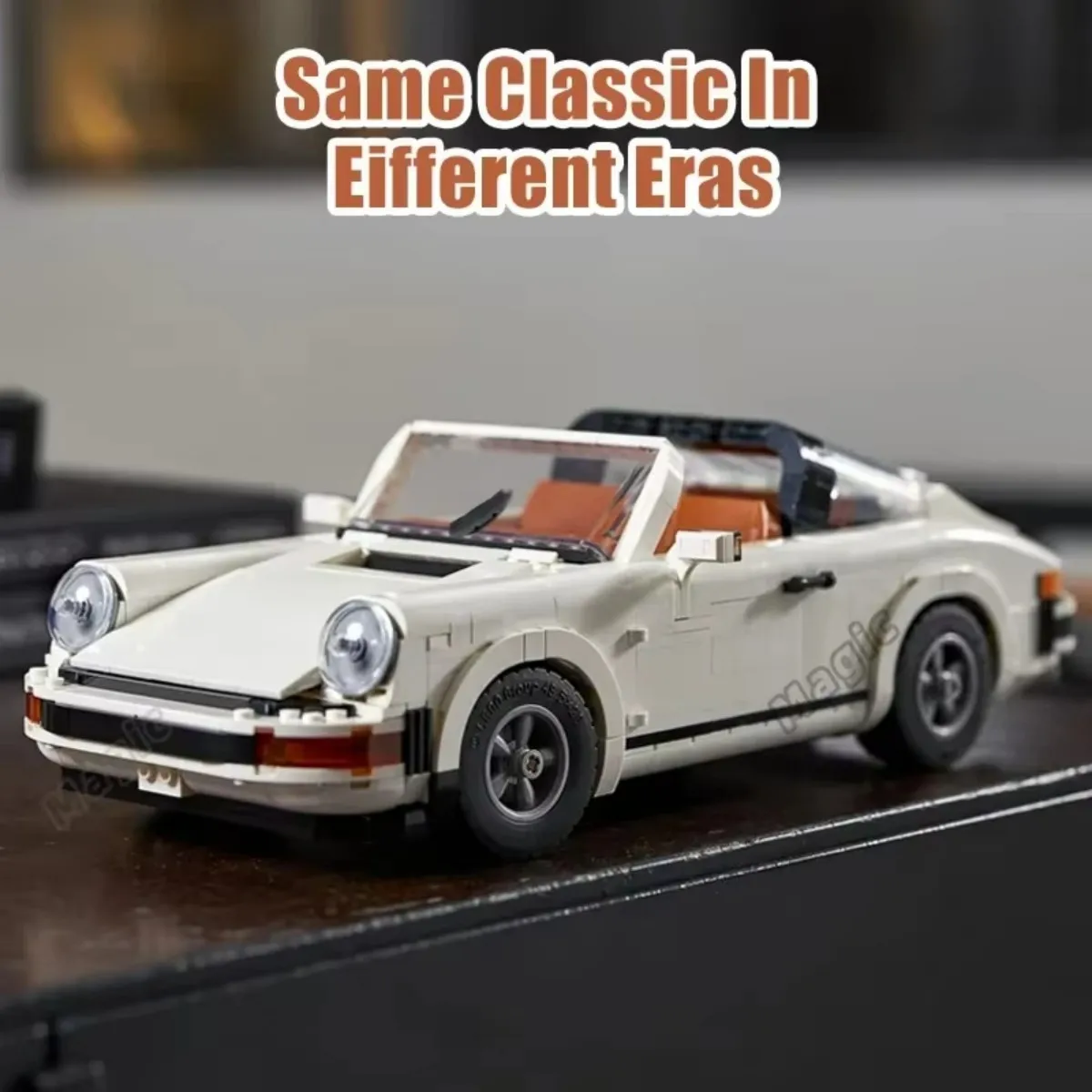 기술 레트로 자동차 모델 빌딩 블록 세트 성인과 청소년을위한 2in1 레이스 클래식 모델 1458PCS 키트 장난감 크리스마스 선물