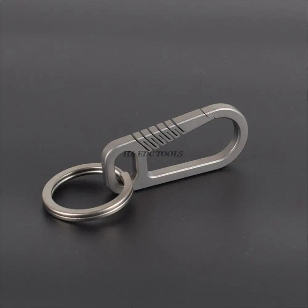 Titanium Alloy Mini Keychain Integrated Quick Hanging Men's Waist Hanging Durable Hanging Buckle Elastic Buckle