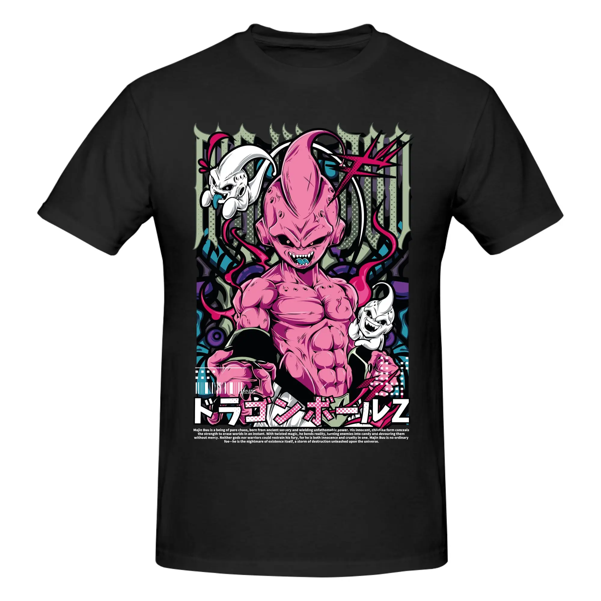 

Футболки Dragon Ball, футболки из 100% хлопка, летняя футболка с круглым вырезом, футболка Majin Buu, повседневная одежда с короткими рукавами