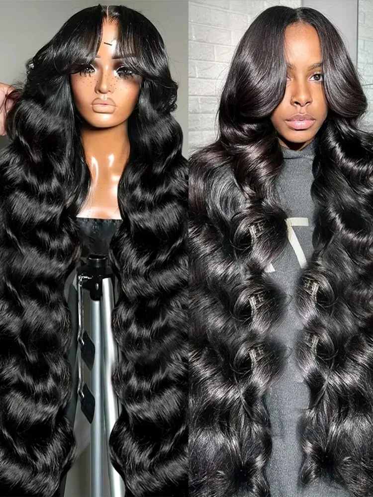 

Body Wave Human Hair Wigs 13x6 HD Transparent Lace Frontal Wig 13x4 Lace Front 5x5 Lace Closure Curly 30 40 Inch Remy Preplucked