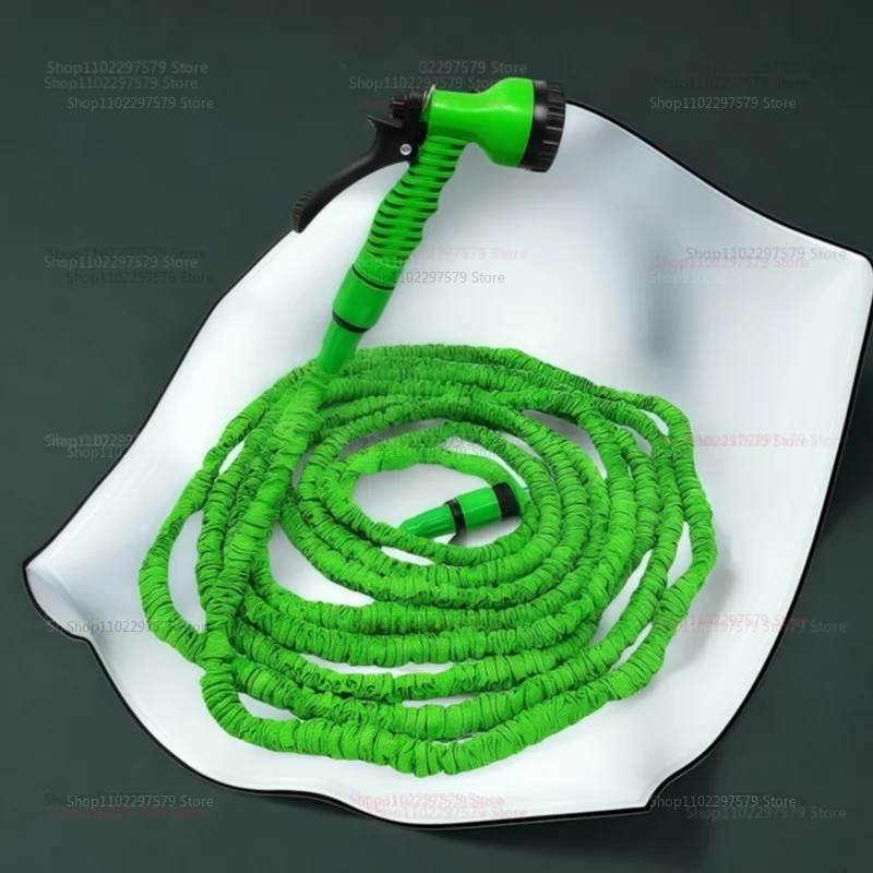 Retractable Magic Hose High-Pressure Car Wash Tool Water Gun Garden Watering Hose Household Car Cleaning and Gardening Accessory