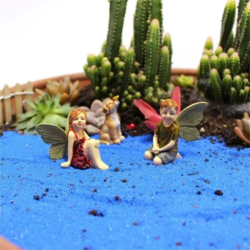 E8BD Outdoor Fairy Garden Accessories Resin Fairies Bridge Stones Miniature Figurines for Micro Landscape Ornaments Larn Yard