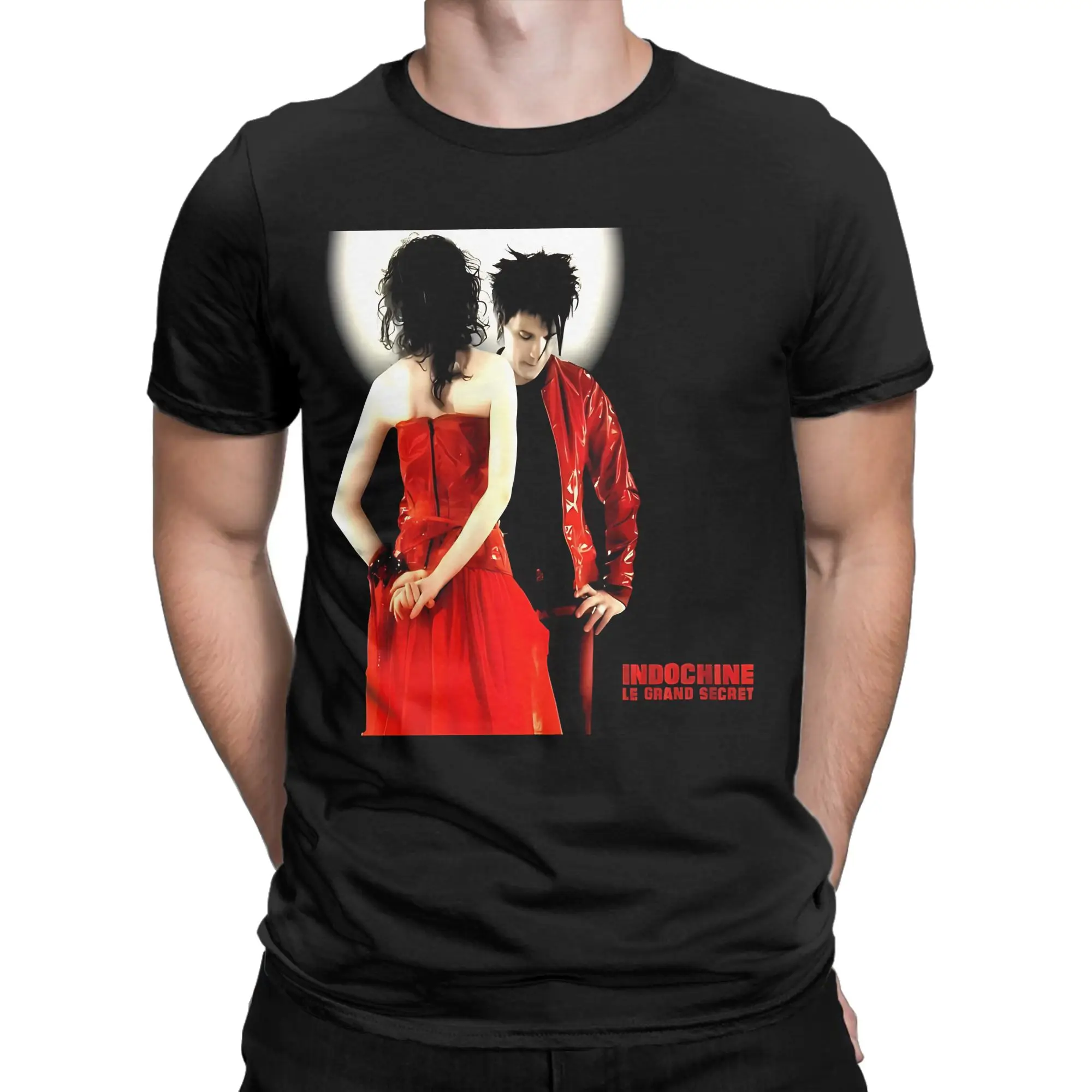 Rock band Novelty 100% Cotton T-Shirt Indochine Tops Tees For Men