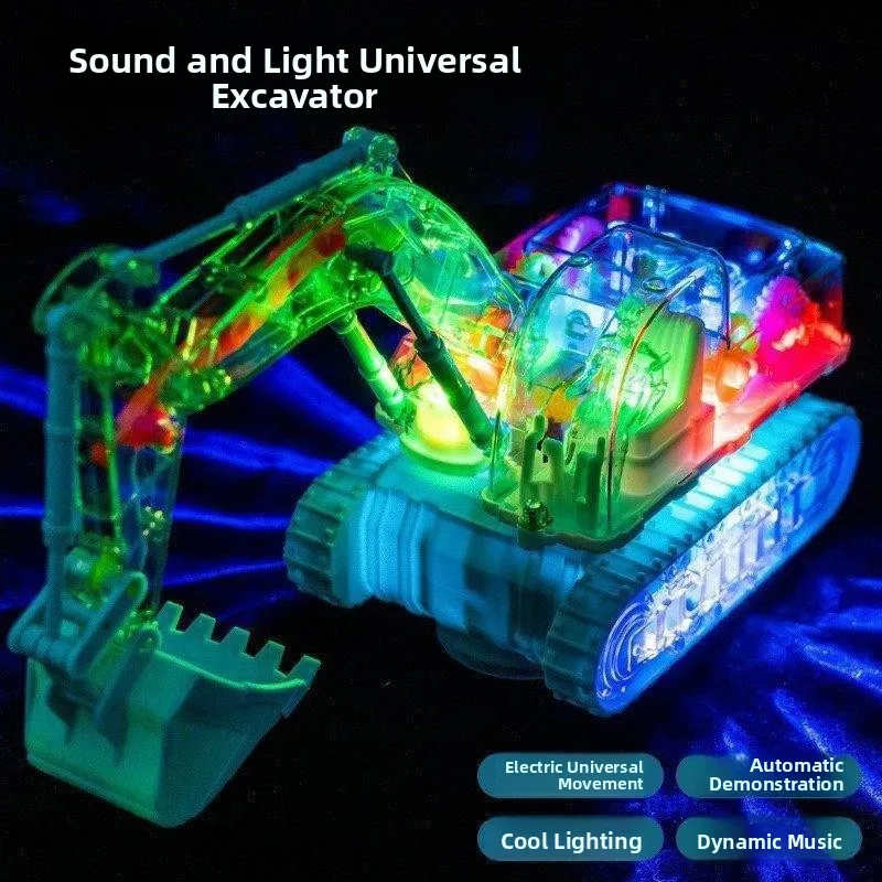 

Toy Car Transparent Gear Music Lighting Train Bus Universal Children's Toy Night Stall Positive Rich YJ388-70