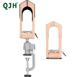 1pc DIY Leather Wooden Clamp, Rotatable Adjustment Beech Wood Stitching Tool, Leathercraft Handmade Fixed Sewn Clip Wooden Frame