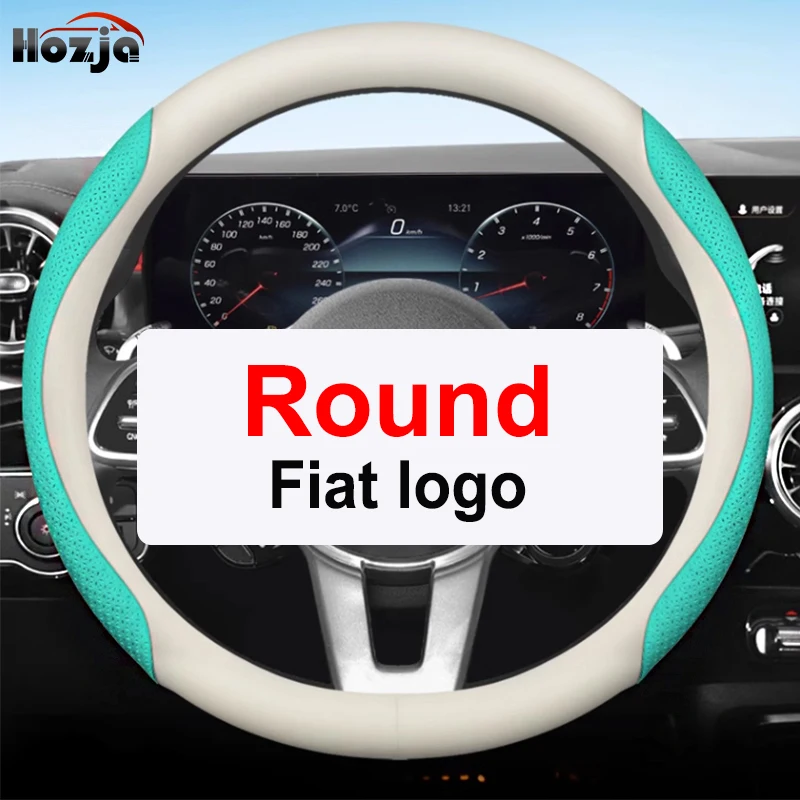 For Fiat Bravo 1 2 500 500L 500X 500E 500C Panda 2 3 Tipo Stilo Freemont Multipla Sedici Steering Wheel Cover Car Accessories