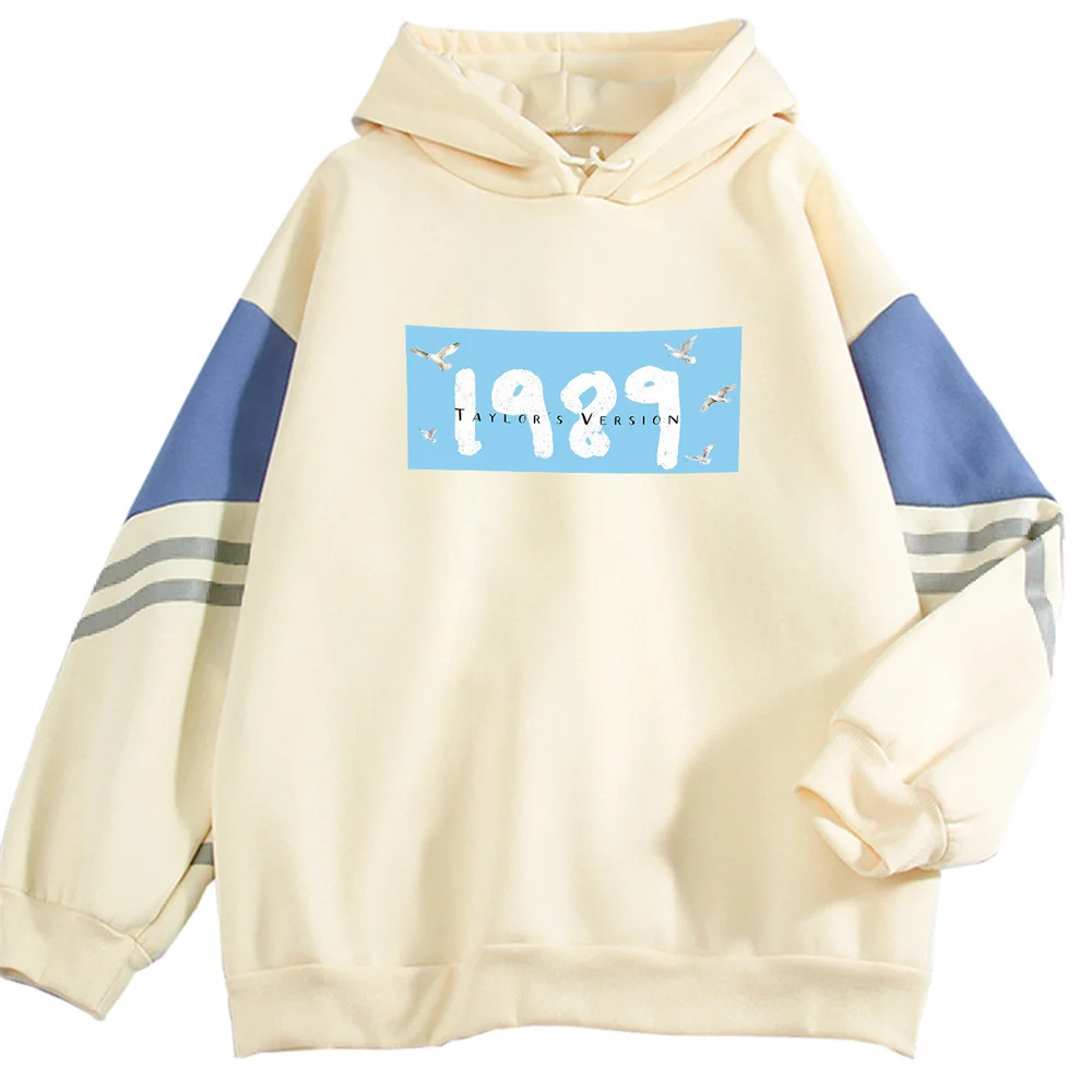 Taylor Version Album 1989 Mode Hoodie die Epochen Tour Brief Logo gedruckt Kapuze Sweatshirt Konzert Farbe Blocking Pullover