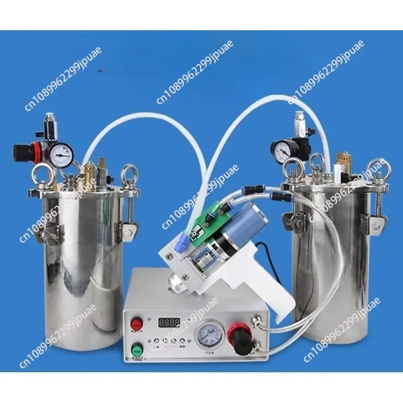 Dual Component AB Glue Dispenser Set Stainless Steel Pressure Type Mixing Glue Filling Tools