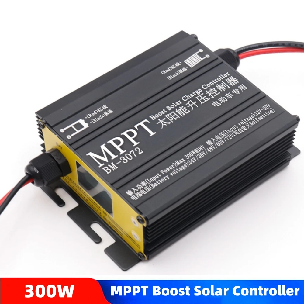 

300W MPPT Boost Solar Charge Controller Solar Panel Step-up Regulator For 24V 36V 48V 60V 72V Lead Acid/LiFePO4/Lithium Battery