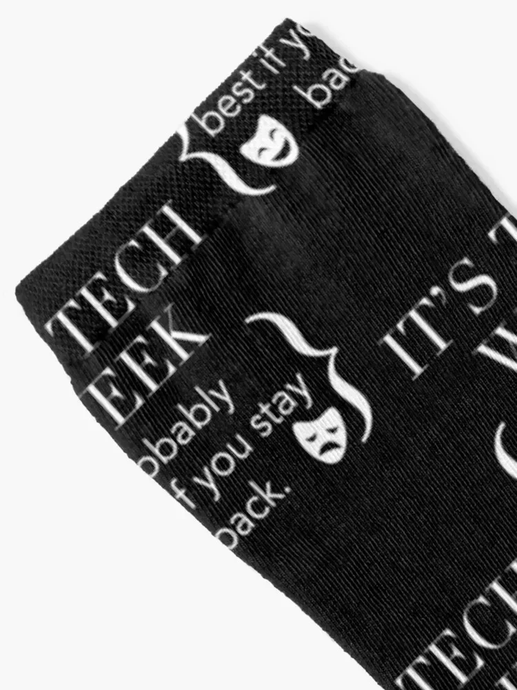 آسف، لا أستطيع أسبوعًا التكنولوجيا (البقاء على الظهر) جوارب مسرح الطاقم الموسيقية المضغوطة لكرة القدم الثلجية جوارب نسائية رائعة للرجال