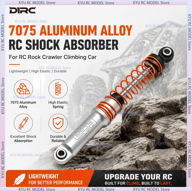 

DIRC Rc Shock Absorber 7075 Aluminum Alloy Lightweight For Rc Rock Crawler Climbing Car Modified High Elastic Spring Durable