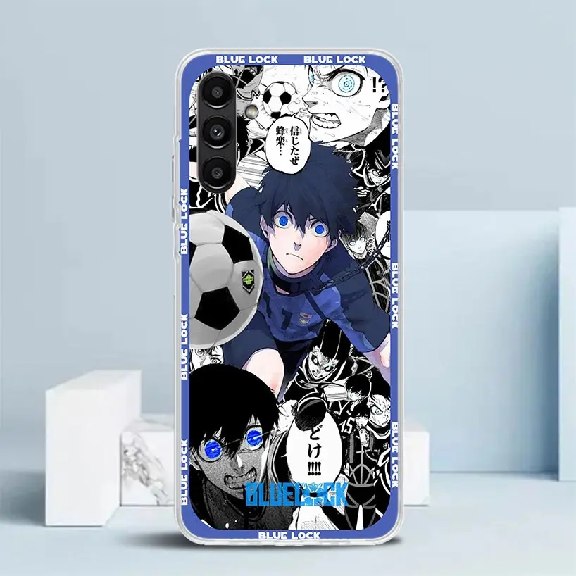 Anime Blue Lock Phone Case For Samsung Galaxy A15 A14 A13 A12 A55 A54 A53 A52 A35 A34 A33 A32 A25 A24 A23 A22 A04S A03S A02S