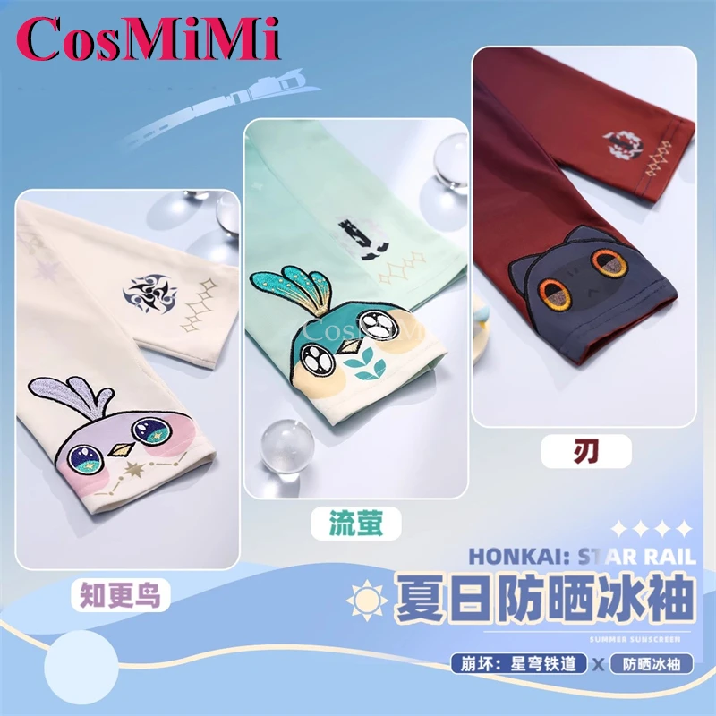 CosMiMi Game Honkai: Star Rail Firefly/Robin/Blade Cosplay Sun Protection Sleeves Embroidered Pattern Cool Feeling Ice Sleeves