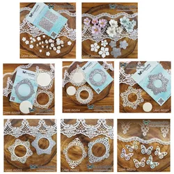 Butterfly Doily Flowers Frame Metal Cutting Dies Silicone Stamps Scrapbooking Stencil Photo Album Card DIY Paper Embossing Craf