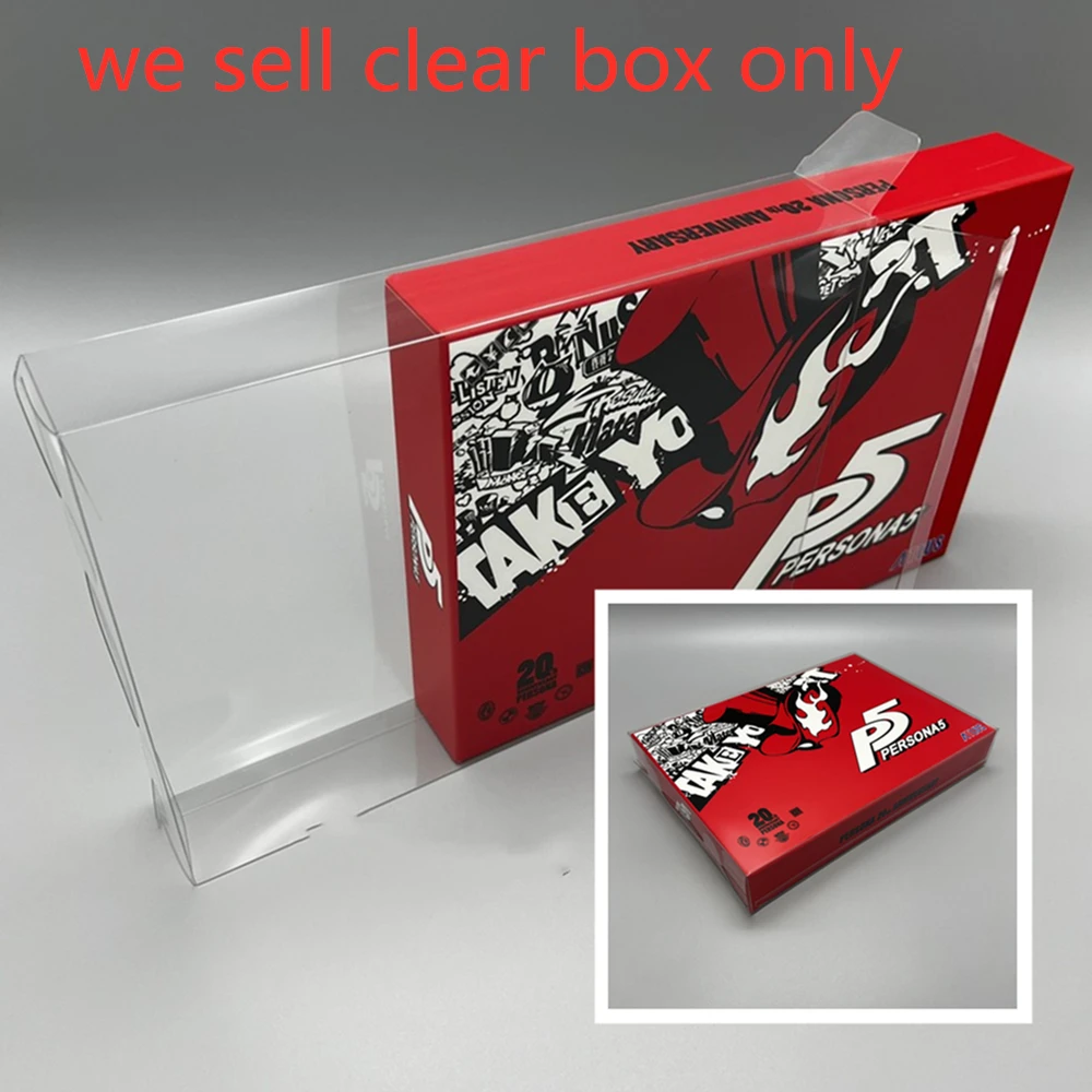 Transparent Box Protector For P5 persona5 Collect Boxes For PlayStation 4 PS4 Game Shell Clear Display Case