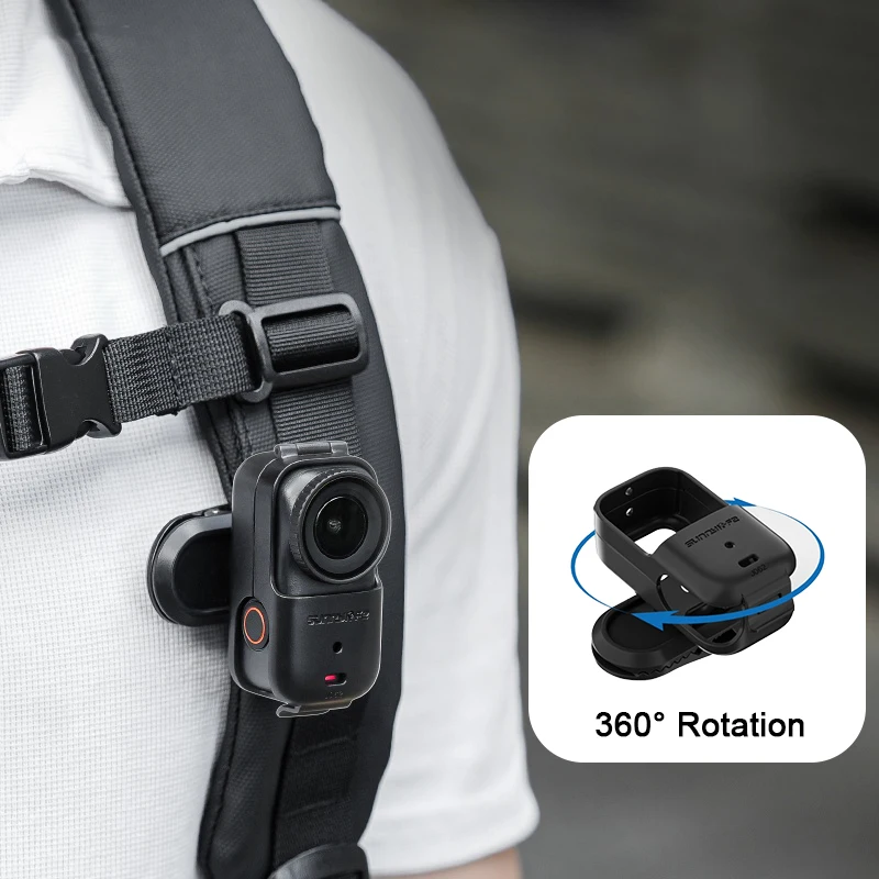 DJI 오즈모 나노용 백팩 클립 홀더, 흔들림 방지 360도 회전 클립 마운트, DJI 오즈모 나노 스포츠 카메라 액세서리