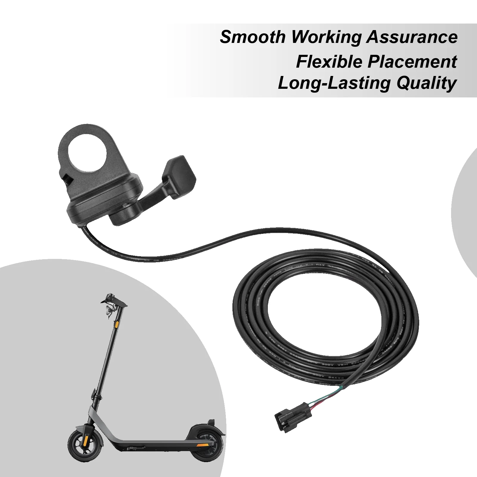 Thumb Throttle Thumb Speed Control Controller Electric Scooter Brake Connector With Cable For ATV Motocross Off Road Go-Karting