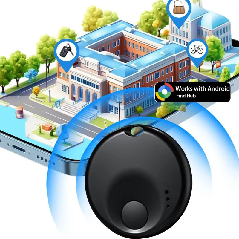 Mini Airtag Anti-loss Locator for Android Phone Works with Google Find Hub App Key Finder Smart Tag for Samsung Pixel OnePlus