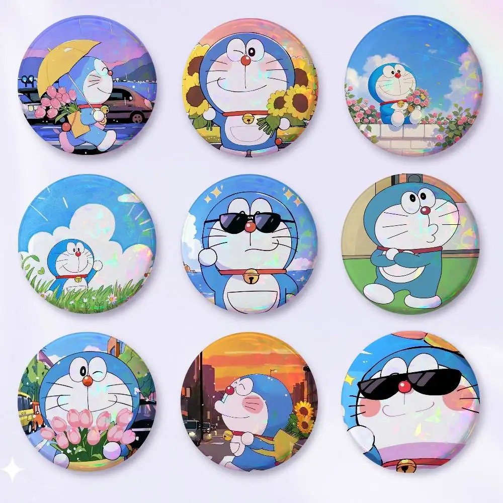 A-anime D-doraemon-s Cartoon Round Brooches On Backpack Jacket Acrylic Button Pins Collection Gifts