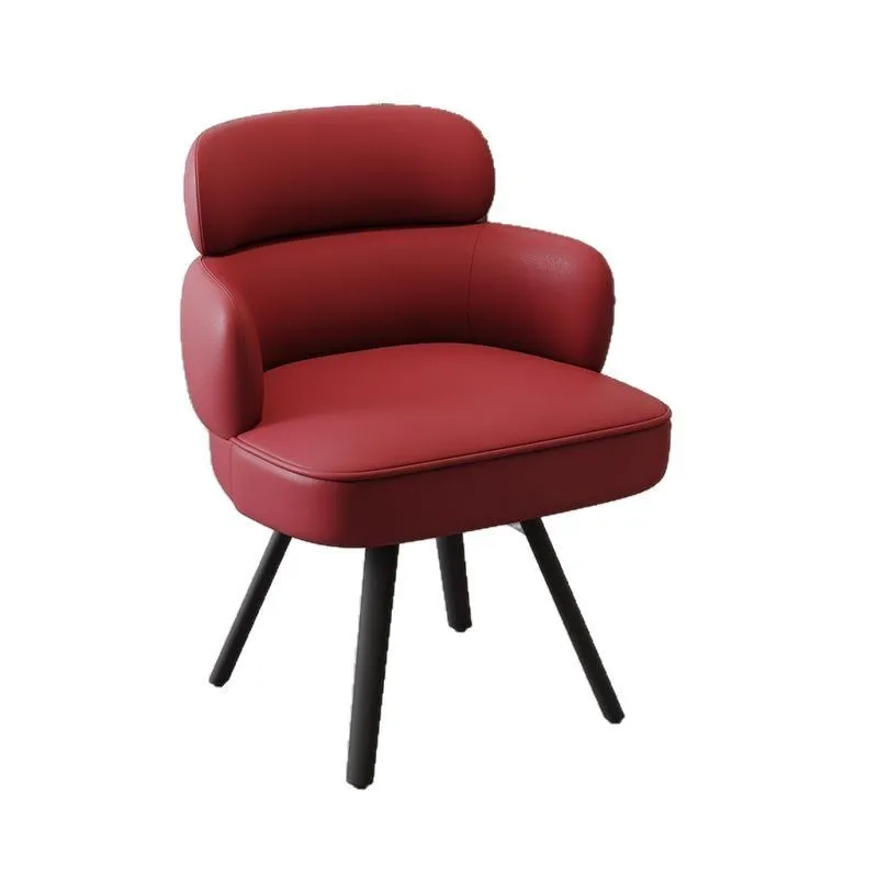 *&Italian Solid Wood Armchair Minimalist Modern Dining Leisure Chair Backrest for Home Villa Mansion Rotating Feature