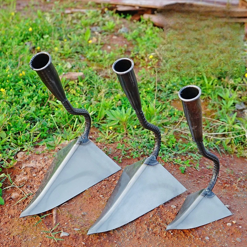 Azada Triangular Resistente - Grande y Pequeña para Jardinería, Plantación y Aflojamiento del Suelo