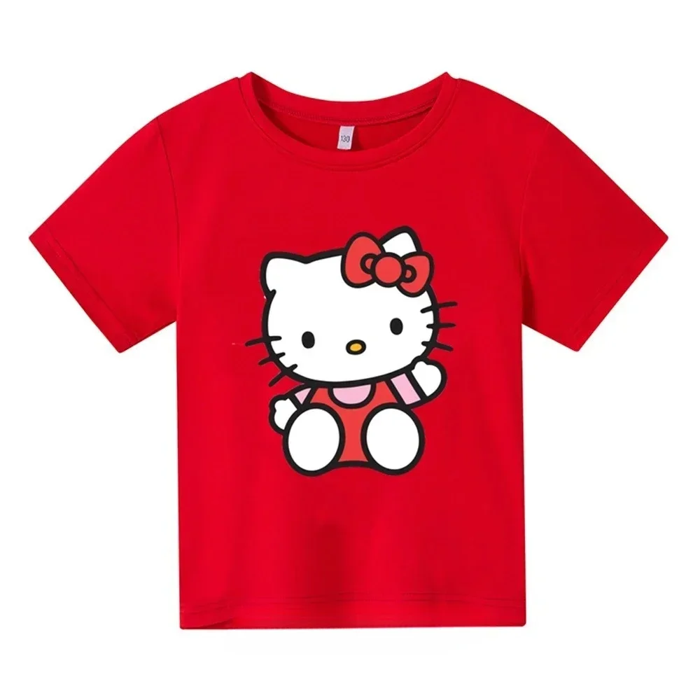 2024 Summer Disney Series Cartoon Winnie The Pooh Children Clothes Print T-shirt Boy Girl Pink White Fashion  Casual Clothes