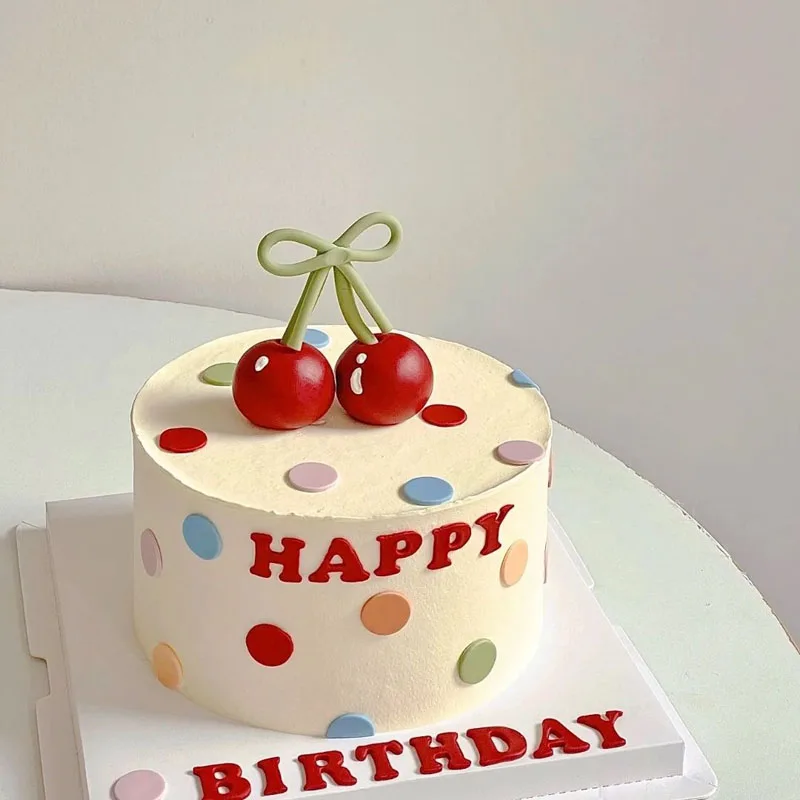 Cute Simulated Cake Model Birthday Cake Mold Shop Showcase Display Sample Decoration Party Table Ornaments Art Shooting Props