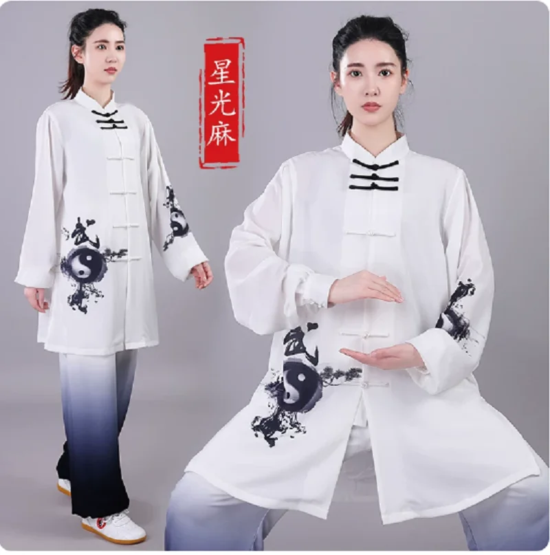 

New Chinese Style Spring Autumn Kung Fu Suit Men Women's Cotton Linen Tai Chi Clothing Martial Arts Costume Sets Size XS-XXXL