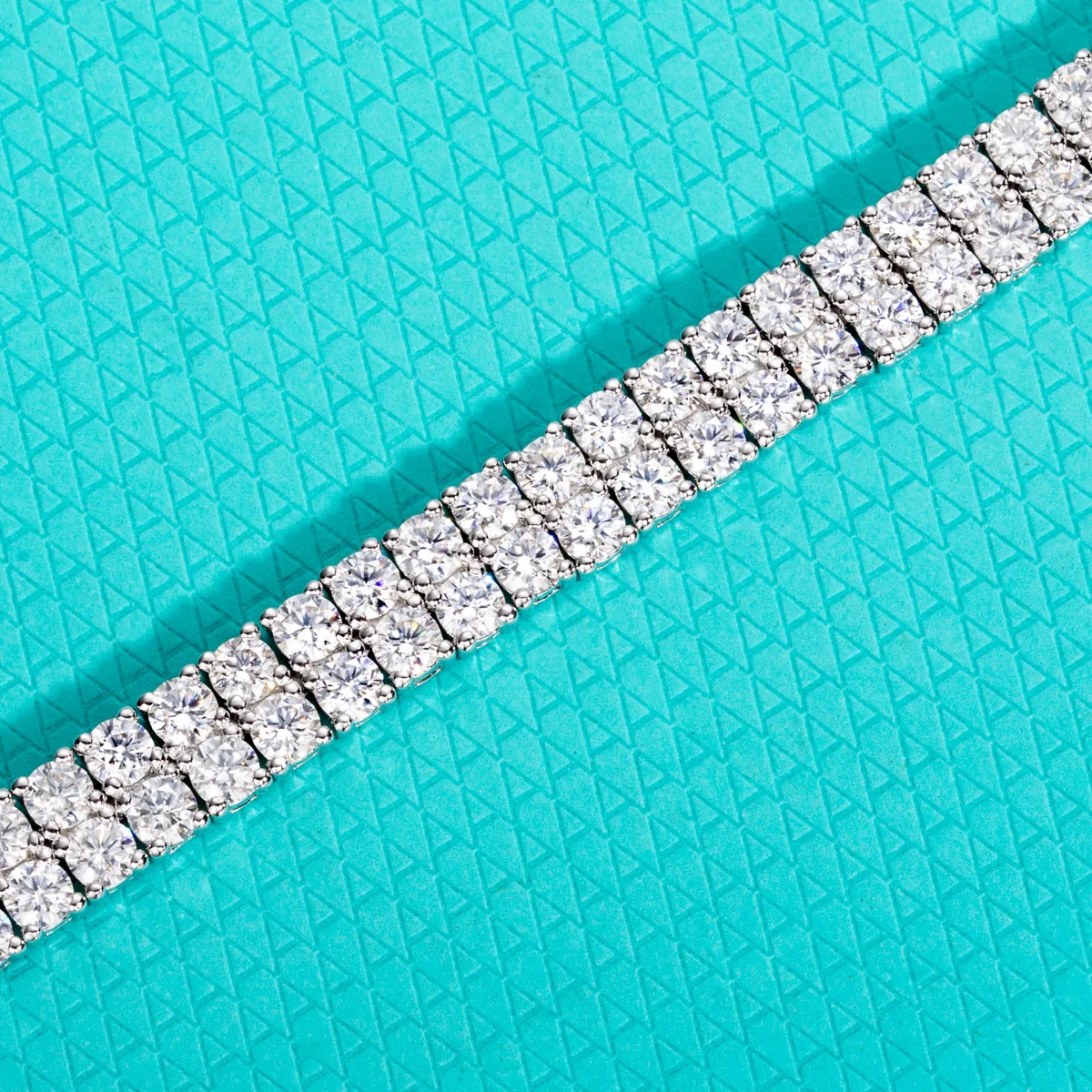Gelang Tennis Dua Baris Berlia - Moissanite Tennis Bracelet 925 Sterling ulasan dan harga