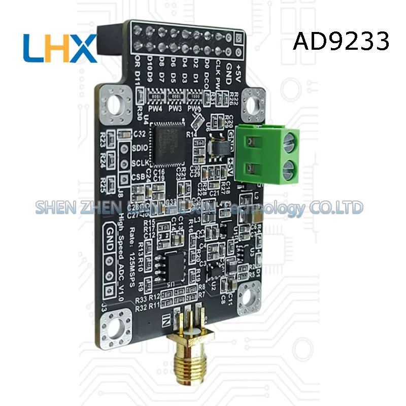 

AD9233 12bit 125M sampling high-speed analog to digital conversion module with ADC data FPGA parallel interface