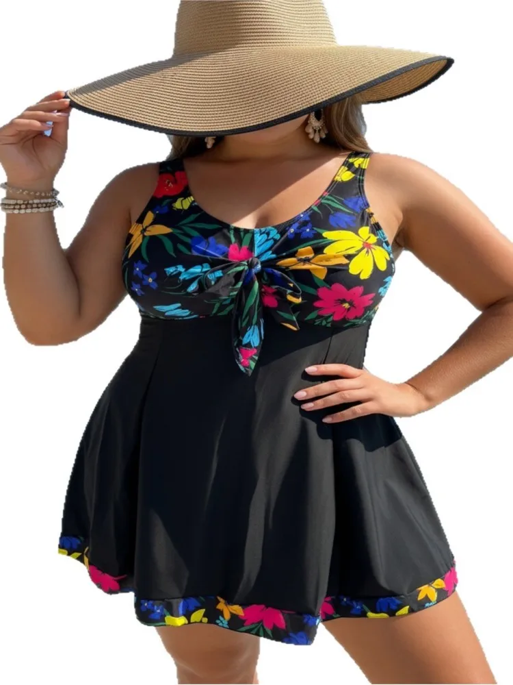 ชุดบิกินี่เอวสูงไซส์ใหญ่ XL-6XL สำหรับผู้หญิง ช่วยยกกระชับทรง ไซส์ใหญ่ 4XL 3XL ชุดว่ายน้ำฤดูร้อน ช่วยเก็บหน้าท้อง ชุดบิกินี่