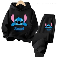 Disney Stitch Children's Street Fashion Sweater Boys Girls Tops Children's Sports Trucksuit Pullover Outdoor Sports Sonic Hoodie