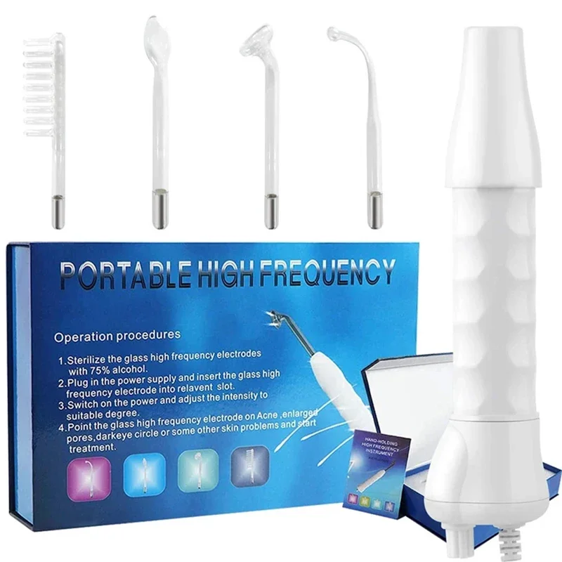 

4 in 1 High Frequency Skin Therapy Wand Machine Microcurrent Massage Skin Rejuvenation Tightening Wrinkle Reducing Tool Masager