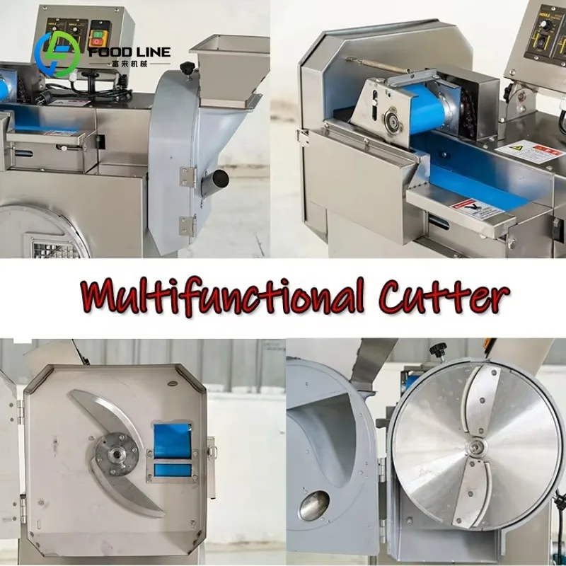 Customizable Industrial Automatic Vegetable Cutting Machine | Multifunctional Fruits Vegetables Cutter for Food Processing