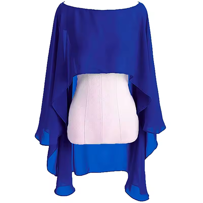 Chiffon Cape Bolero Women Femme Mariage Chalas Mujer Evening Wedding Bridal Jacket Wraps Accessories Peleryna Cloak Boda Shawl - Image 6