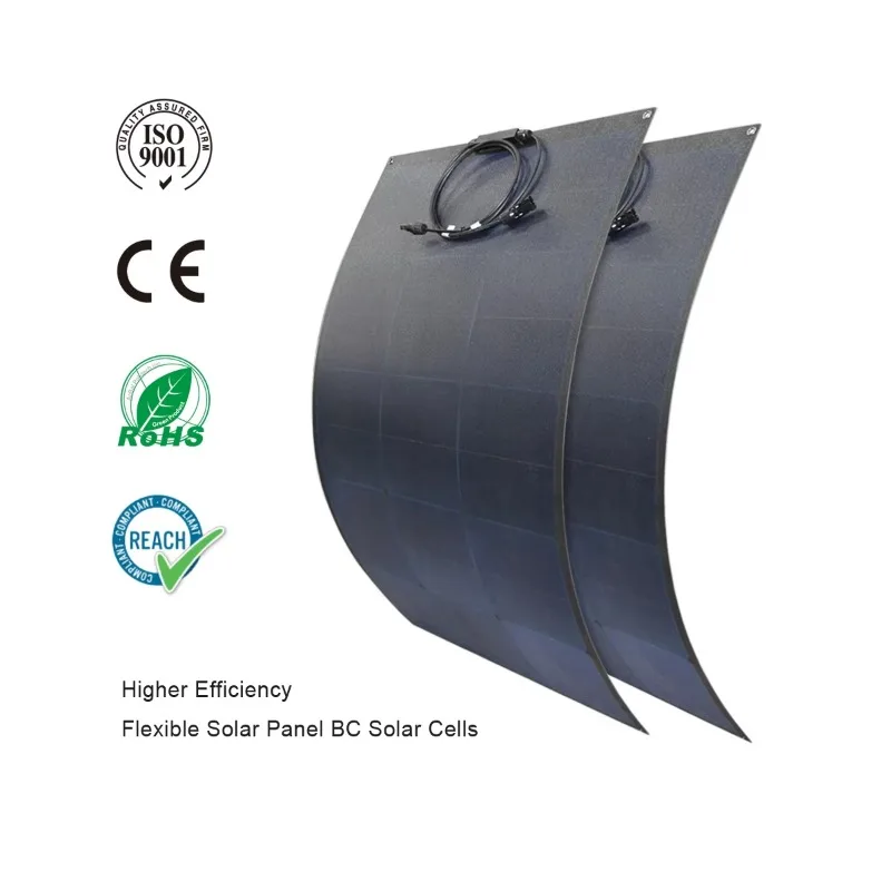 ROHS Home Balcony Use 100W 200W Super Thin Film Flexible Solar Panel BC Solar Cells Monocrystalline Flexible Solar Modules