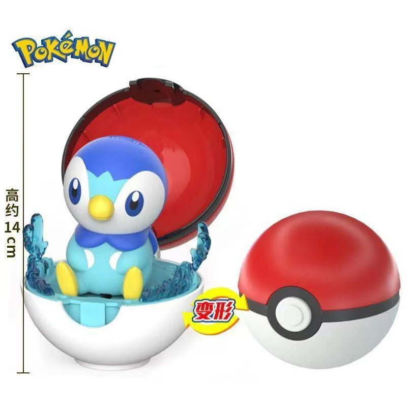 أصيلة Pok é mon Pok é الكرة تحويل عمل الشكل اليدوية بيكاتشو عروسة كارتون زخرفة الأطفال ختم لعبة هدية الكريسماس #6
