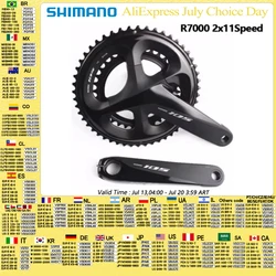 Shimano 105 R7000 mechanizm korbowy 2x11 prędkości R7100 2x12s 165/170/172.5/175mm 52-36T/53-39T/50-34T rower szosowy korba aktualizacja 5800