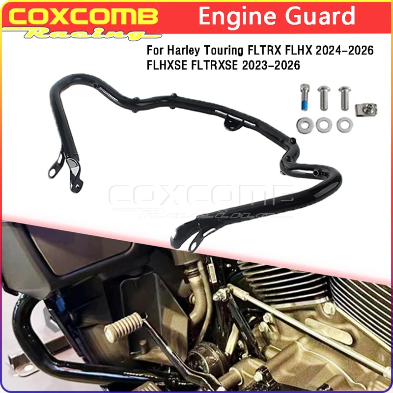 Motorcycle Steel Crash Bar Engine Guard Protector For Harley Touring Road Street Glide  FLHXSE FLTRXSE 2023-Up FLHX FLTRX 24-26