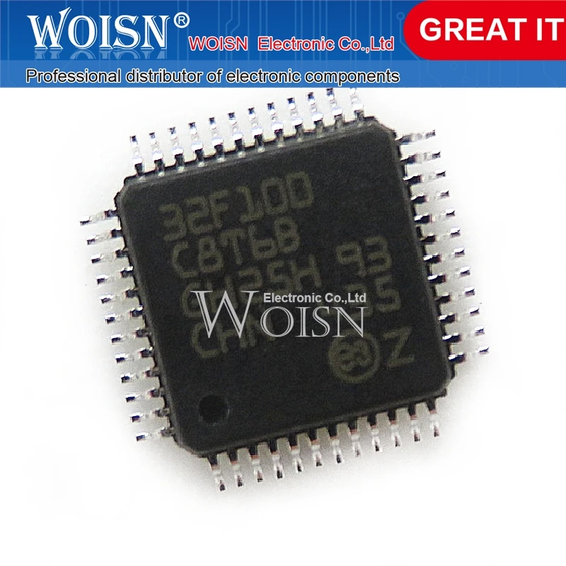 10PCS STM32F100C8T6B STM32F100 LQFP-48