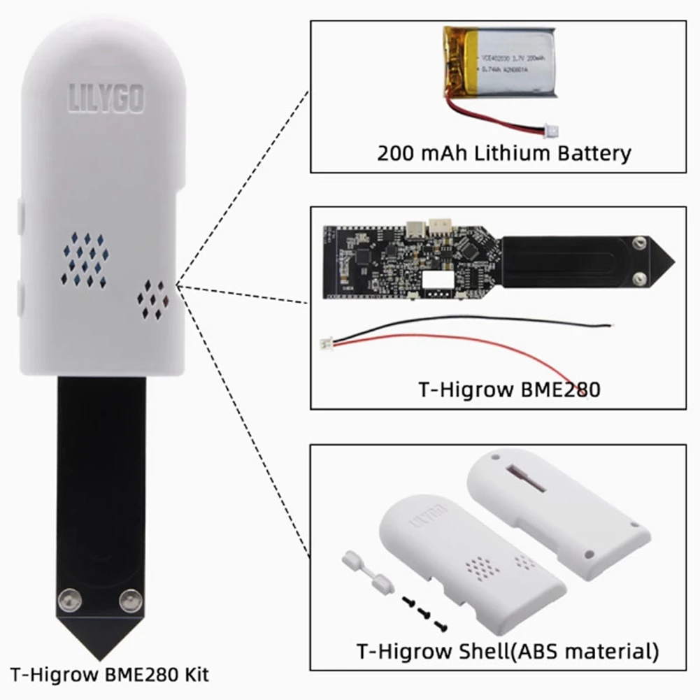 A14G  T- Soil Tester WiFi Bluetooth Soil Moisture Sensor Temperature Humidity Monitoring for Garden
