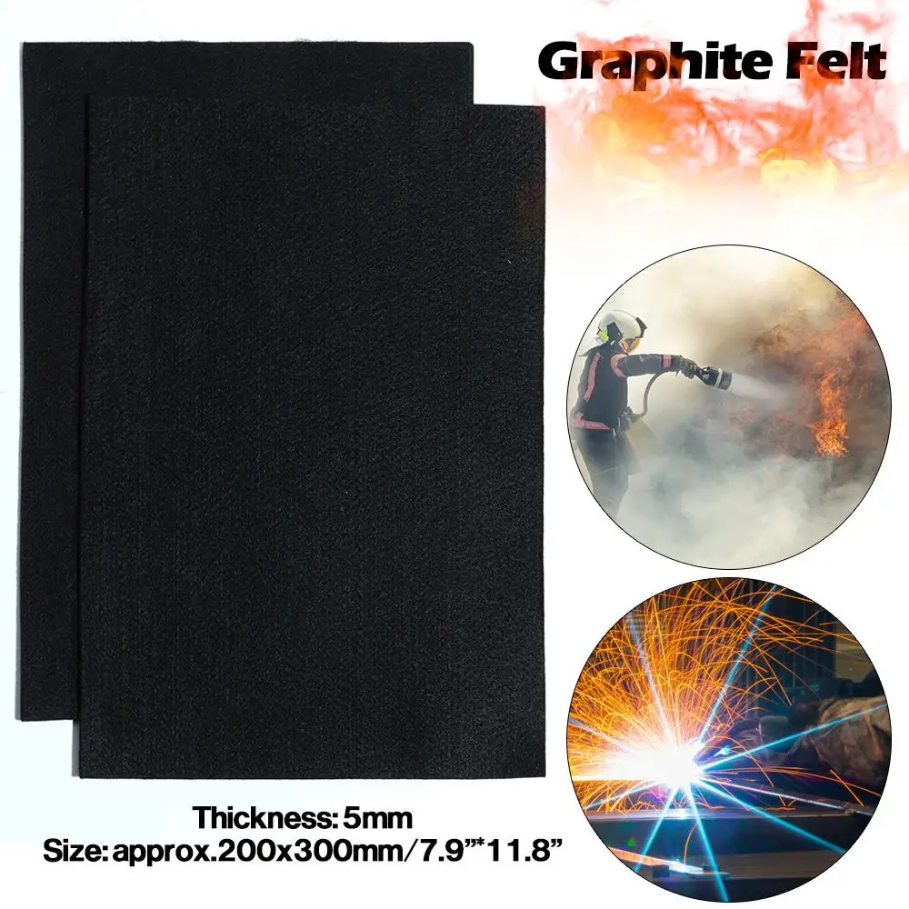 أسود ارتفاع درجة الحرارة 300 * 200 مم ورقة واقية الشعلة درع حزمة ورأى لحام بطانية واقية #1
